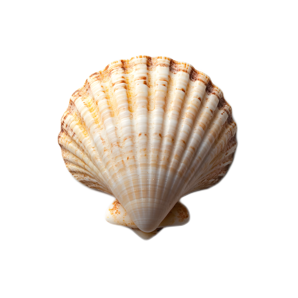 Beautiful Spiraling Seashell with Intricate Textured Pattern from the Ocean png