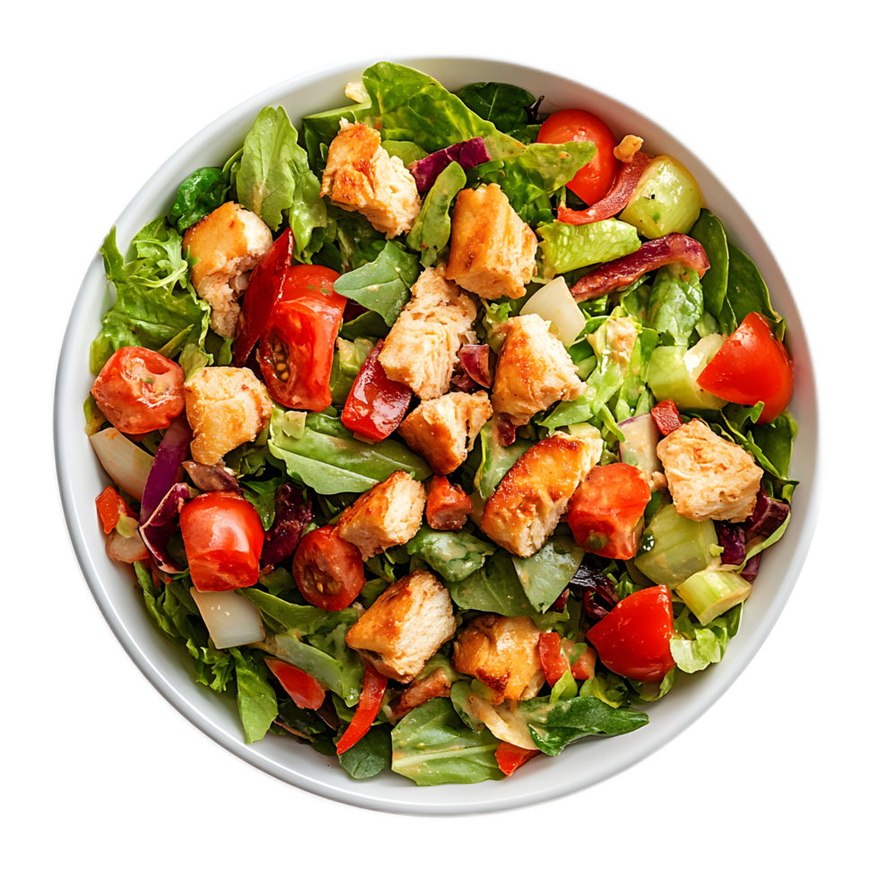 Colorful Vegetable Salad in Bowl on Table with Fresh Produce png