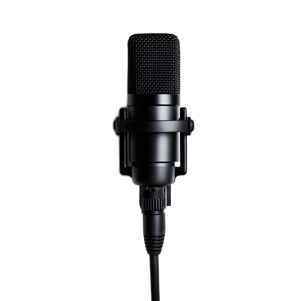 Studio Microphone in Transparent Format for Multimedia and Audio Production png