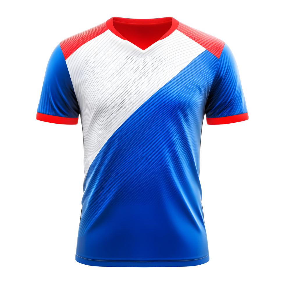 Vibrant and Stylish Soccer Jersey with Striking Color Contrast and Geometric Patterns png
