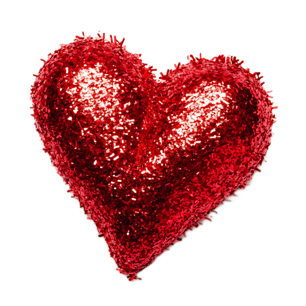 Sparkling Red Heart - Shimmering Symbol of Love and Romance png