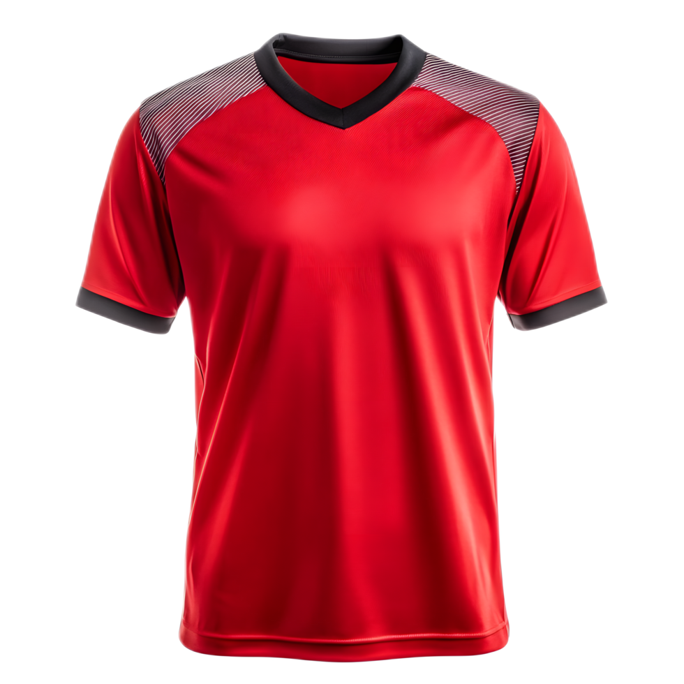 Red and Black Soccer Jersey for Sports Team Uniform Design png