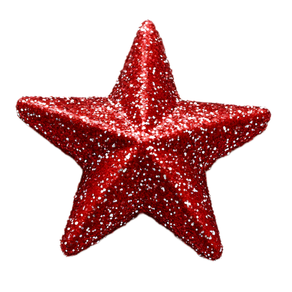 Sparkling Red Star Glittering Festive Holiday Background png