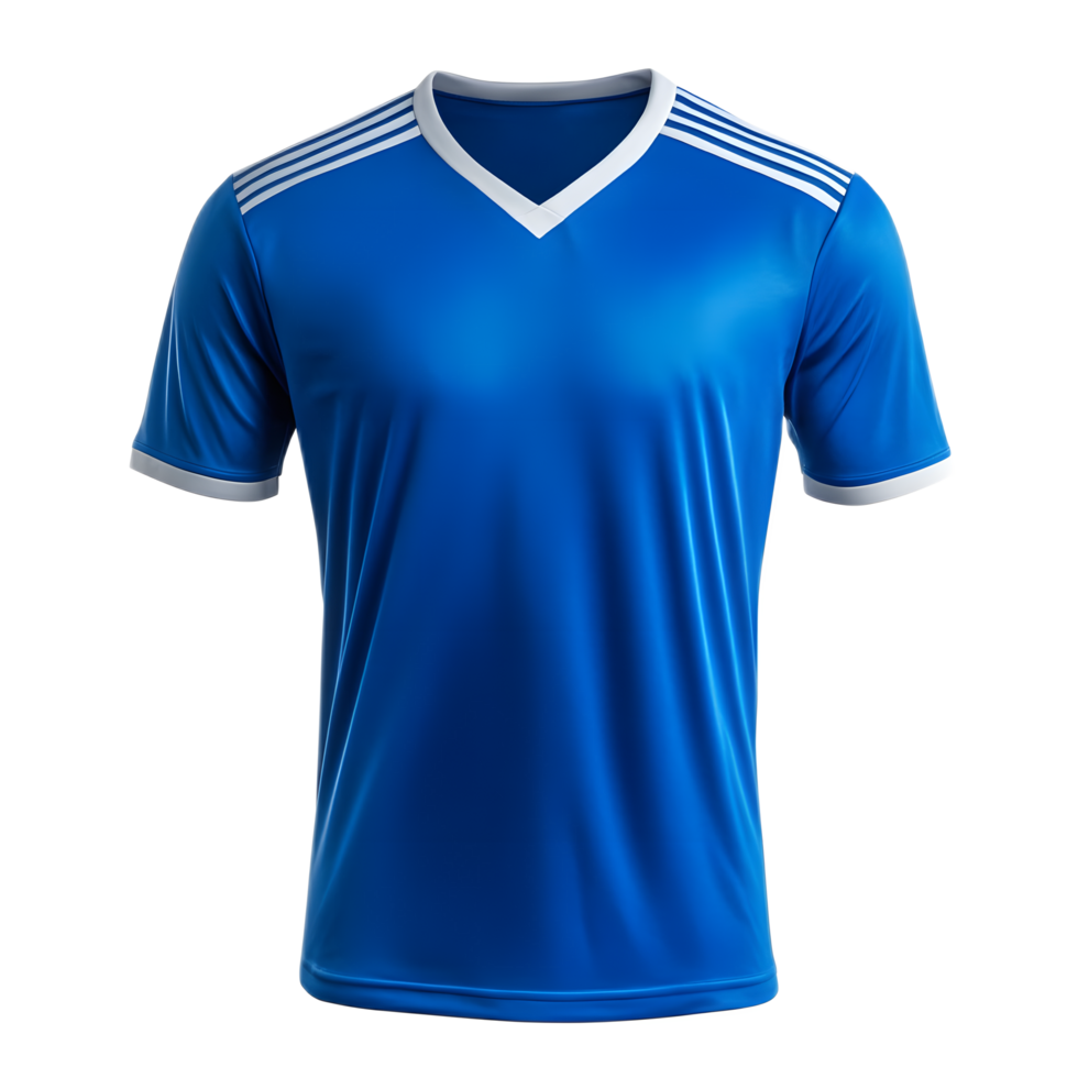 Blue and White Striped Soccer Jersey for Professional Athletic Competition png