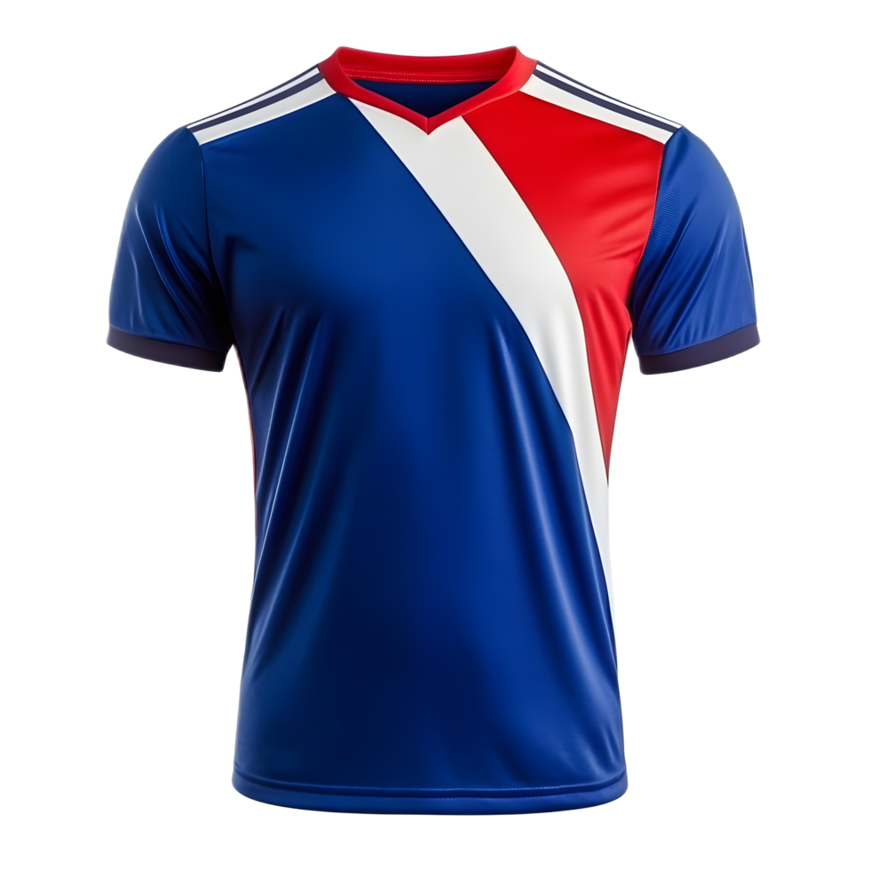 Vibrant and Dynamic Soccer Jersey with Bold Team Colors and Emblems png