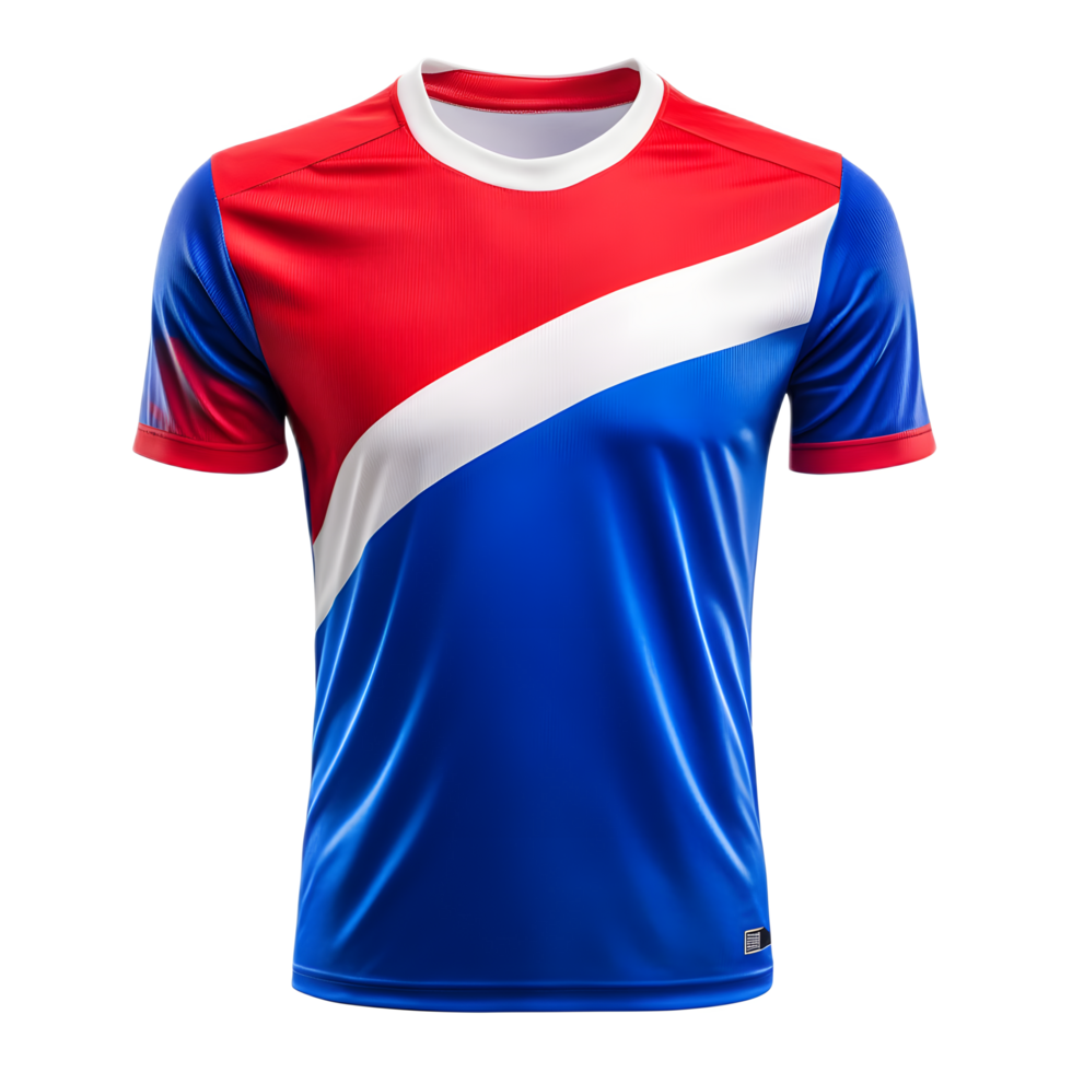 Vibrant Soccer Jersey Design with Bold Color Blocks and Graphic Elements png