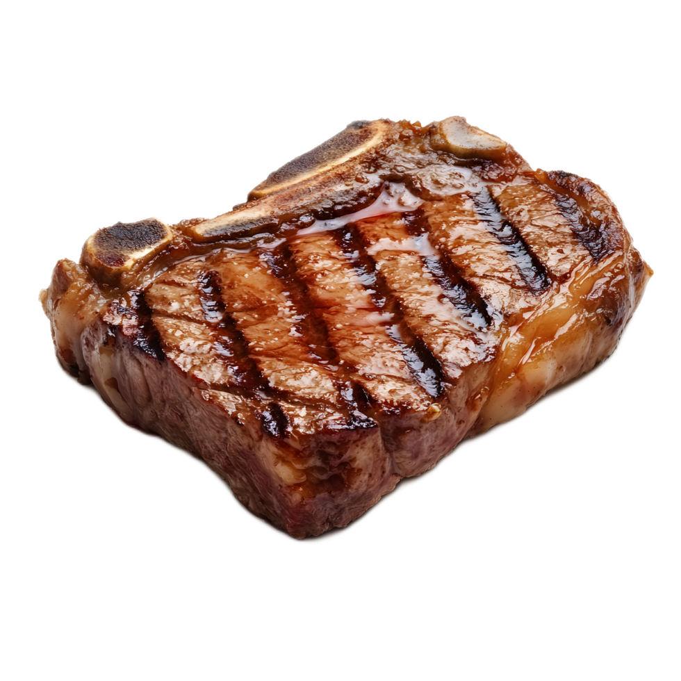 Delicious Grilled Steak on White Background Juicy and Flavorful Beef Meal for Dinner or Lunch png