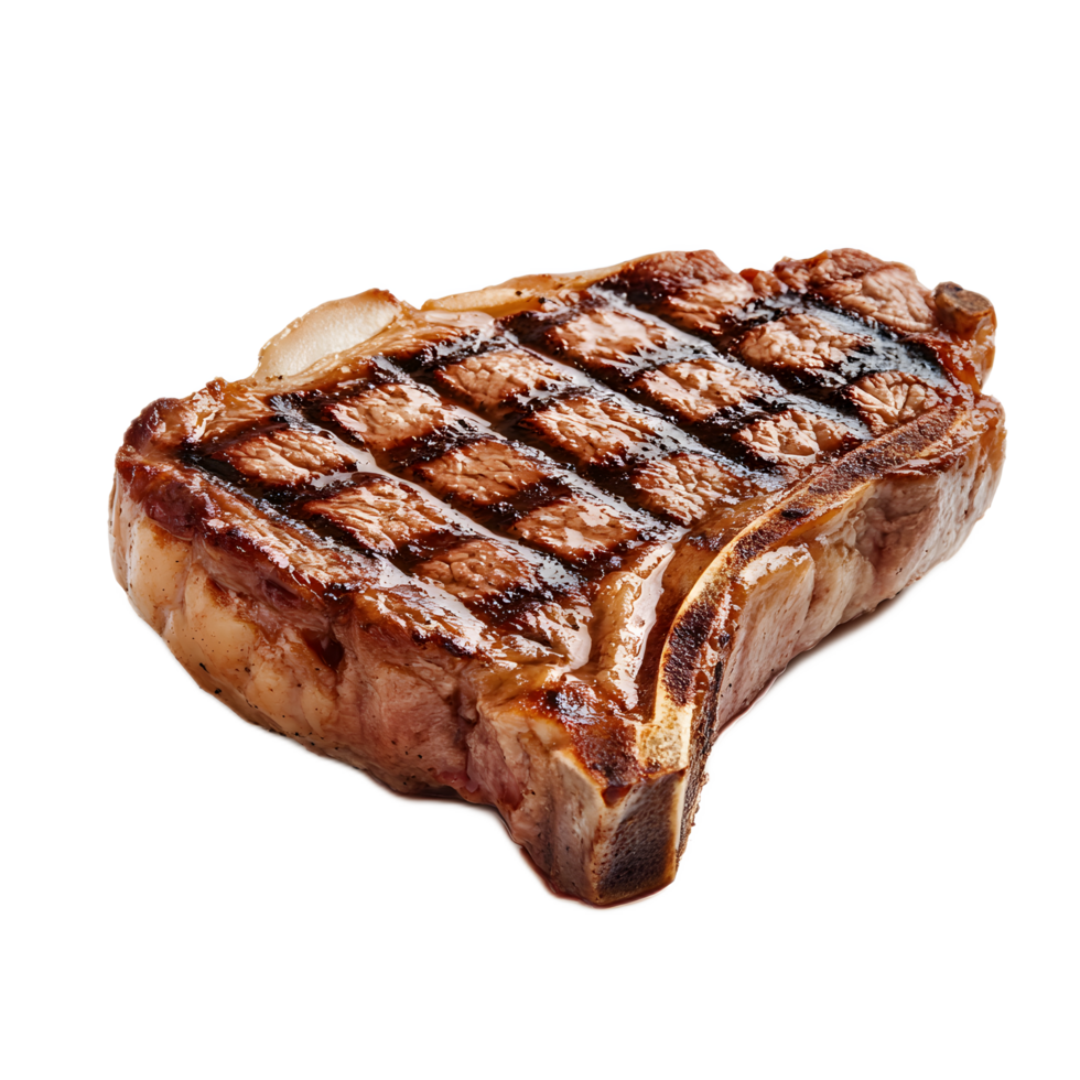 Juicy Grilled Steak on Plate with Seared Surface and Savory Aroma png