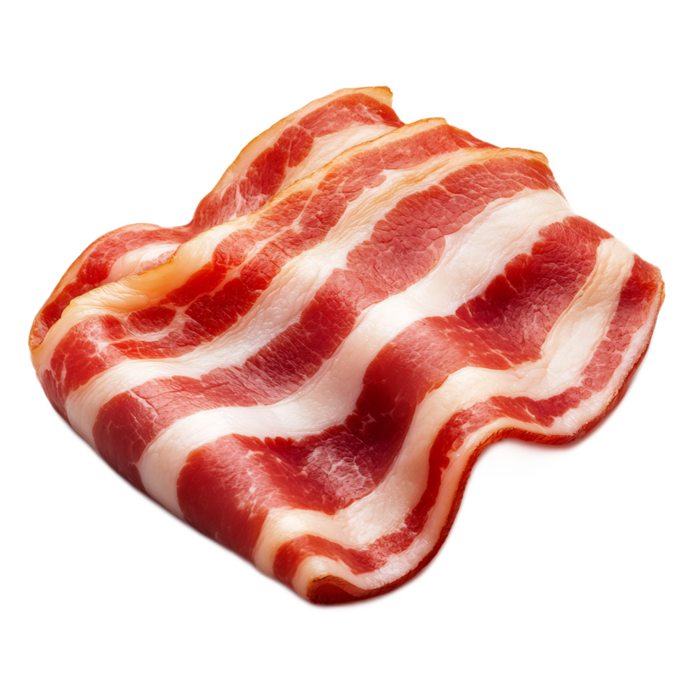 Succulent Strips of Crispy Bacon on a Platter png