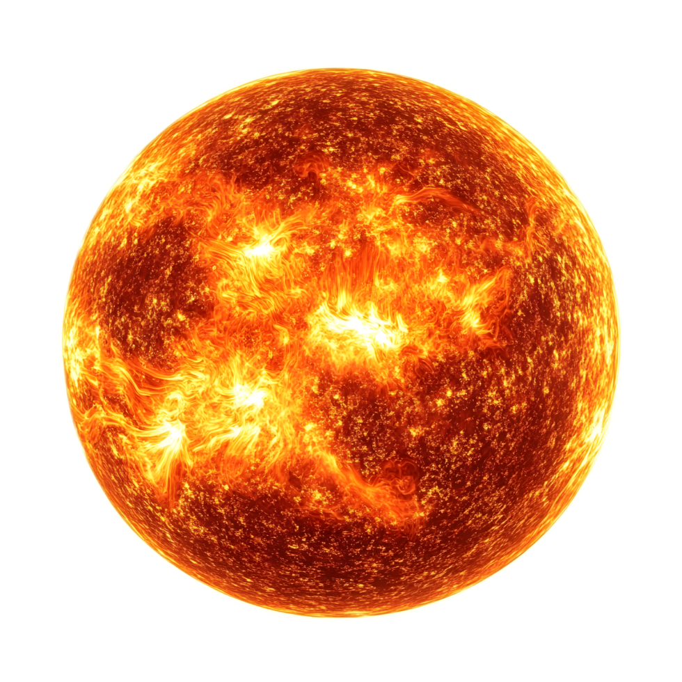 The Brilliant Blazing Stellar Orb A Fiery Nuclear Fusion Furnace in the Cosmos png