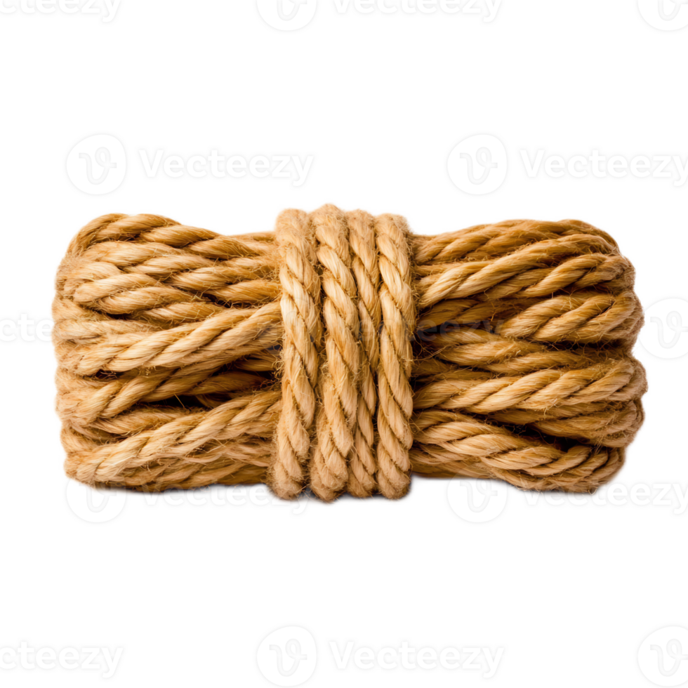 Twisted and Knotted Rope Coil Forming Intricate Textural Pattern png