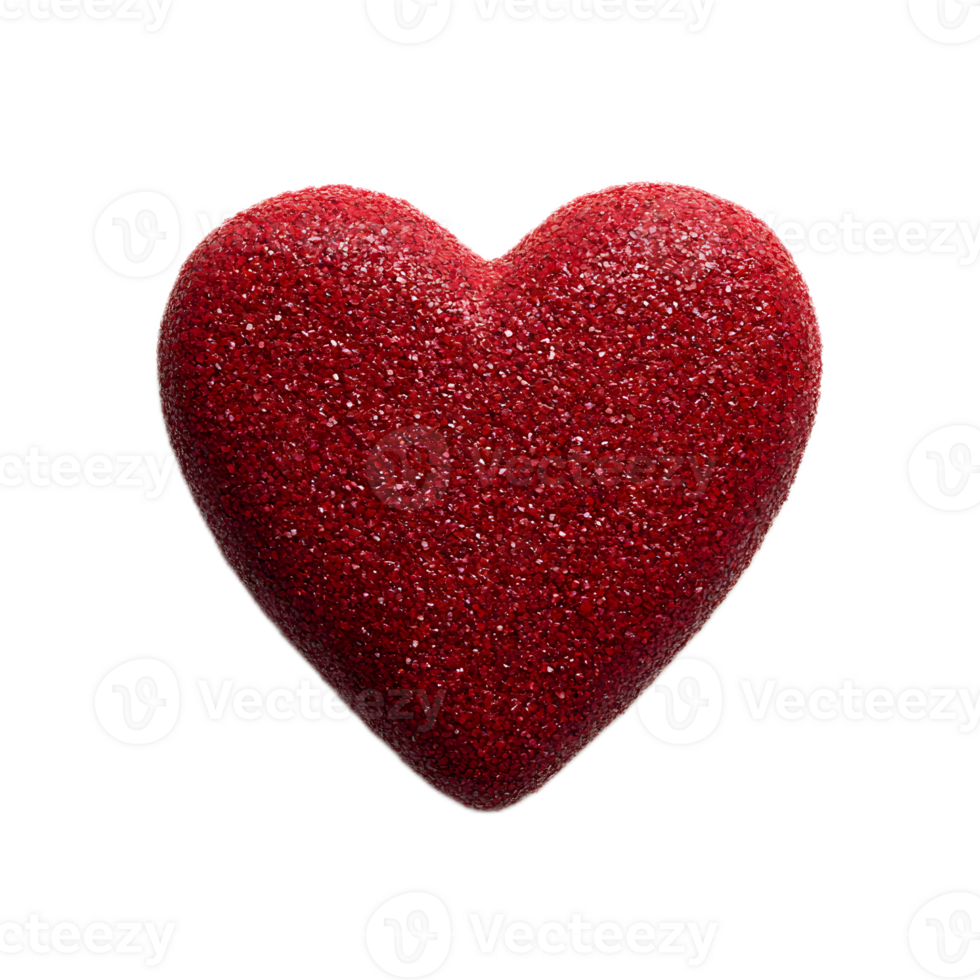 Sparkling Red Heart Symbolizing Valentines Day Love and Romance png