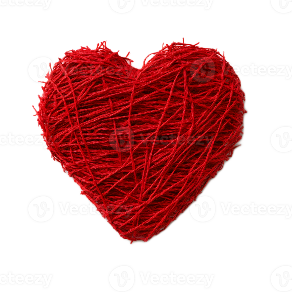 Intricate Crimson Heart Symbolizing Passionate Love and Valentines Day png
