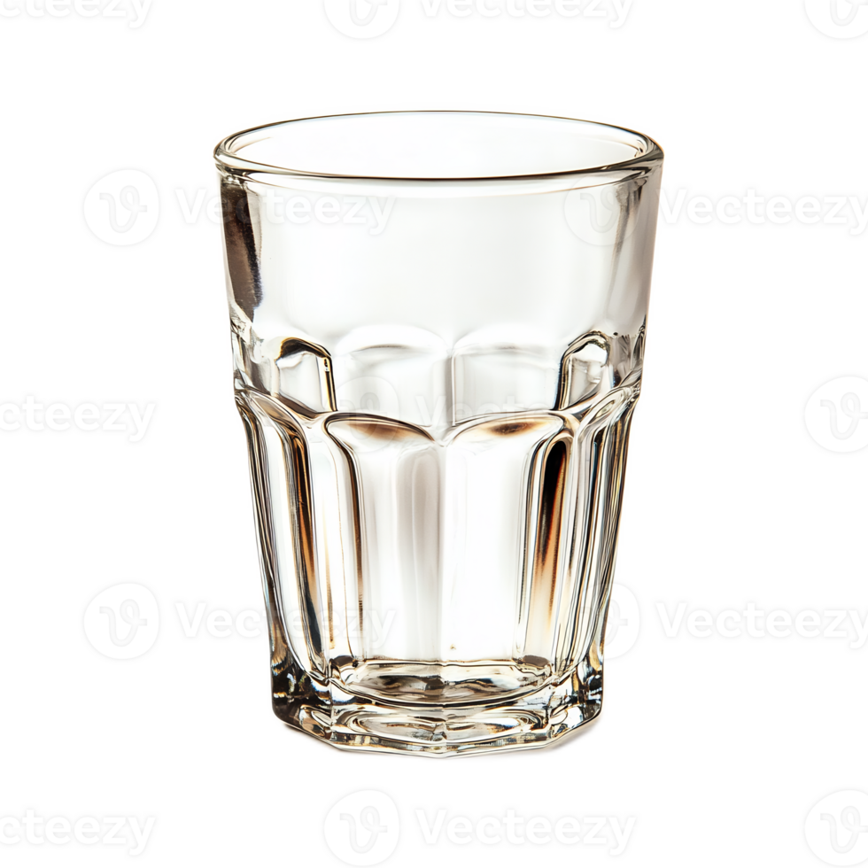 Transparent Glass Tumbler on White Backdrop for Beverage Drink Dining Product Photo png