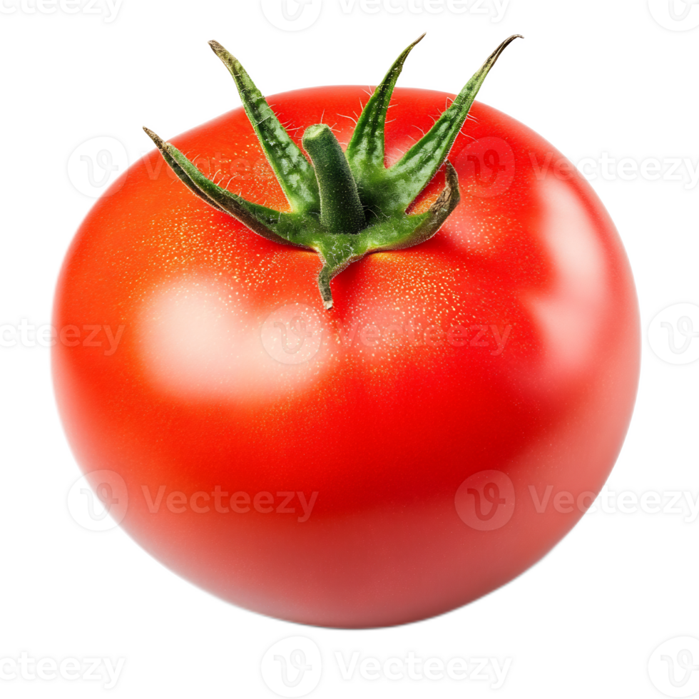 Vibrant Red Tomato on White Background - Ripe,Fresh Organic Vegetable png