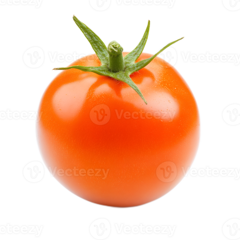 Vibrant Fresh Tomato on White Background Showcasing Healthy Nutrition and Organic Produce png