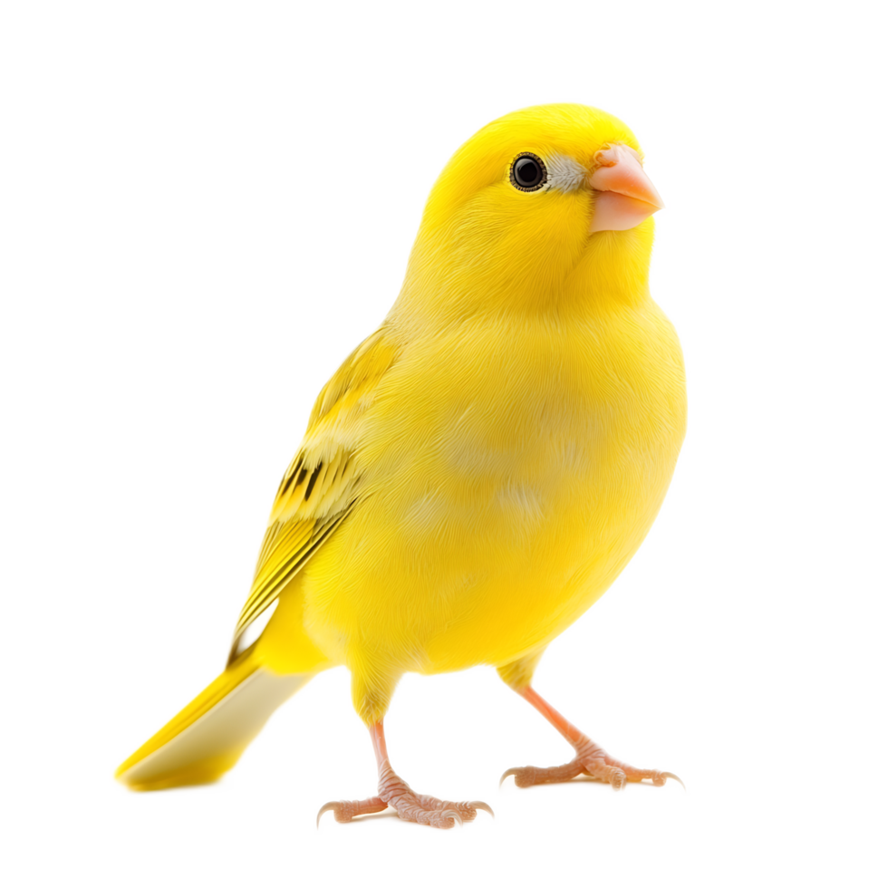 Vibrant Yellow Songbird Perched on Branch in Outdoor Setting png