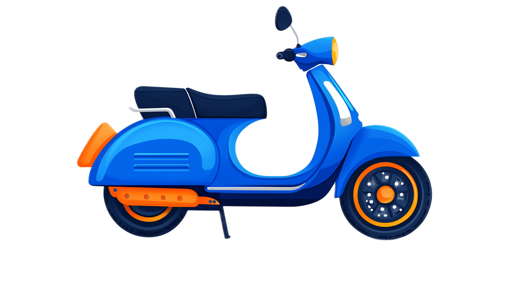Vibrant Retro-Styled Electric Scooter for Urban Commuting png