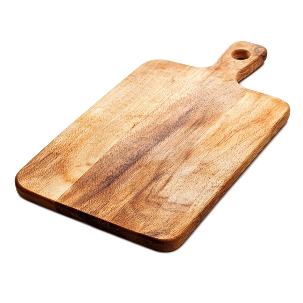 Wooden Cutting Board on Plain Background png