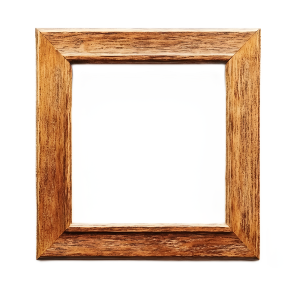Wooden Frame with Transparent Background for Art Display and Gallery Wall Decor png