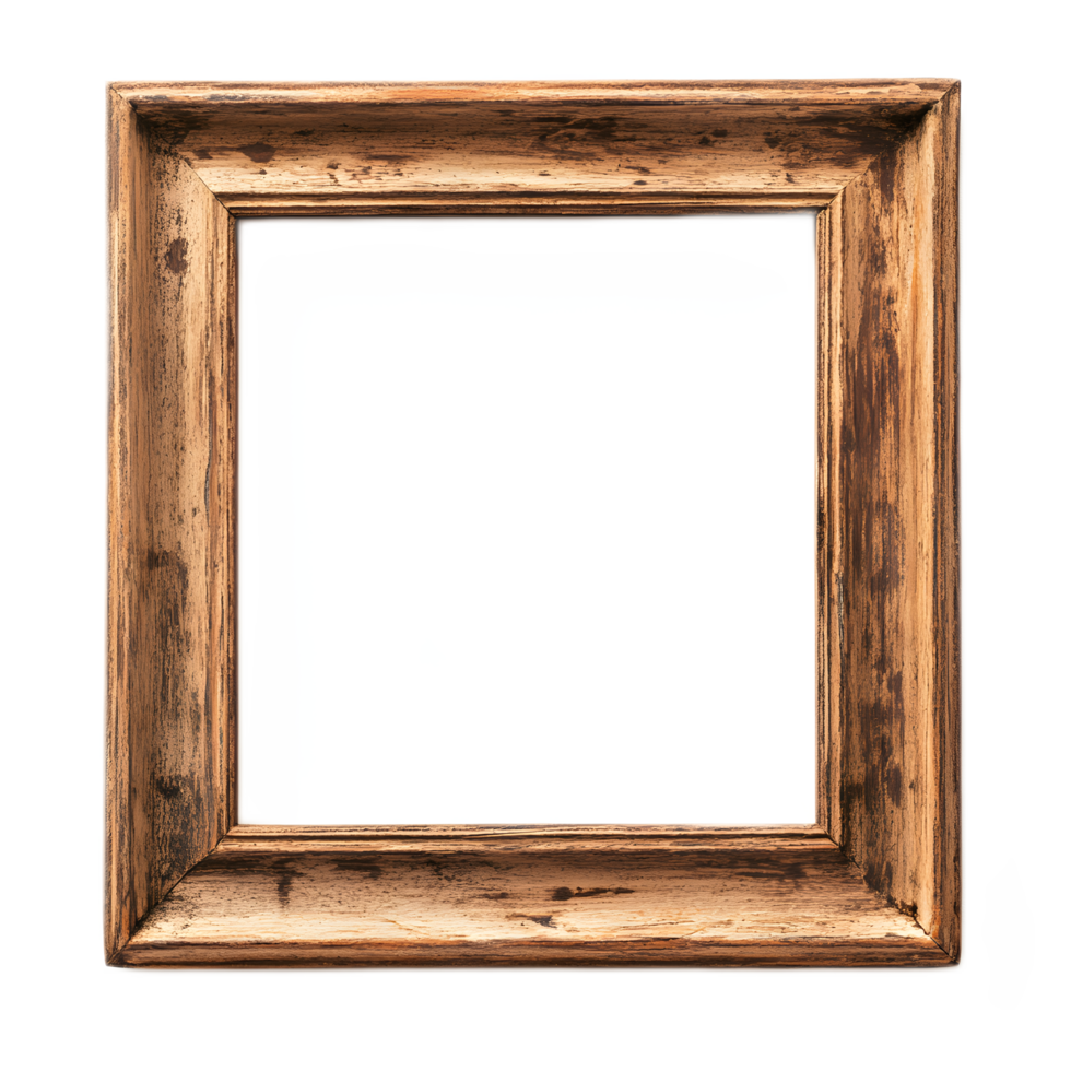 Rustic Wooden Frame for Photo or Art Display in Vintage Interior png