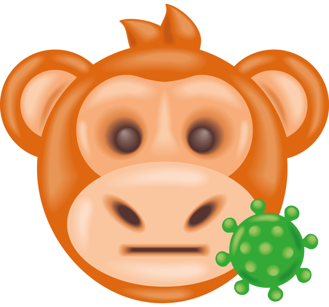 sick monkey with pox virus png
