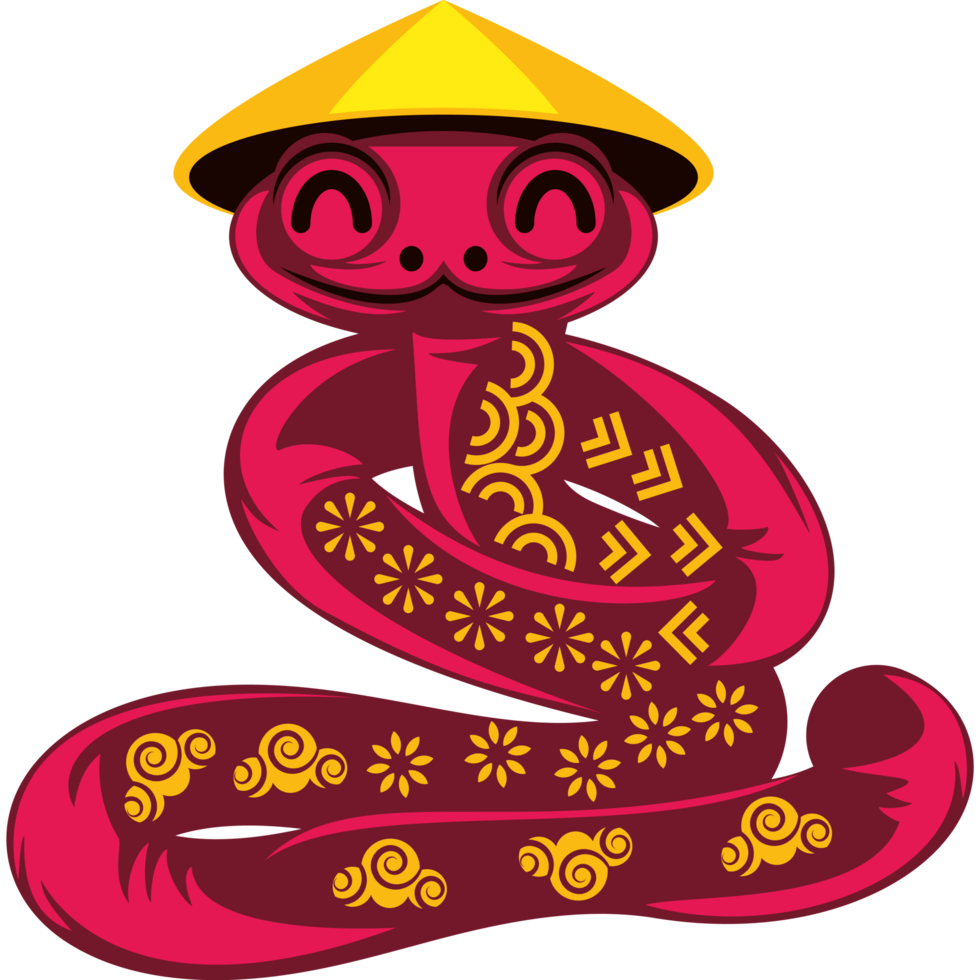 chinese new year cheerful snake cartoon png