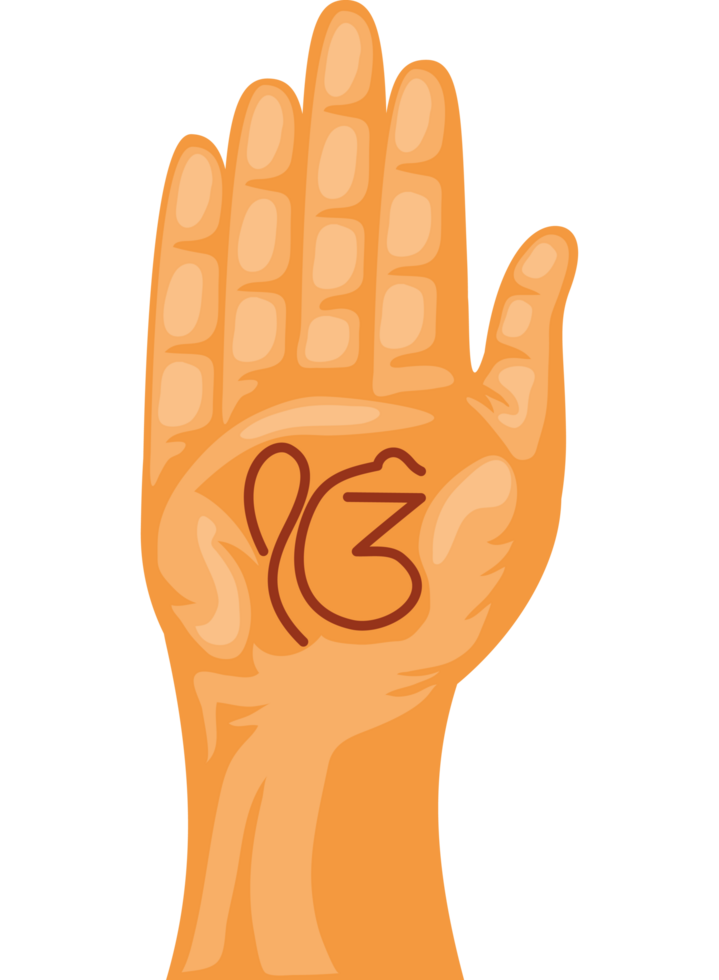 hand with guru nanak jayanti mudra png