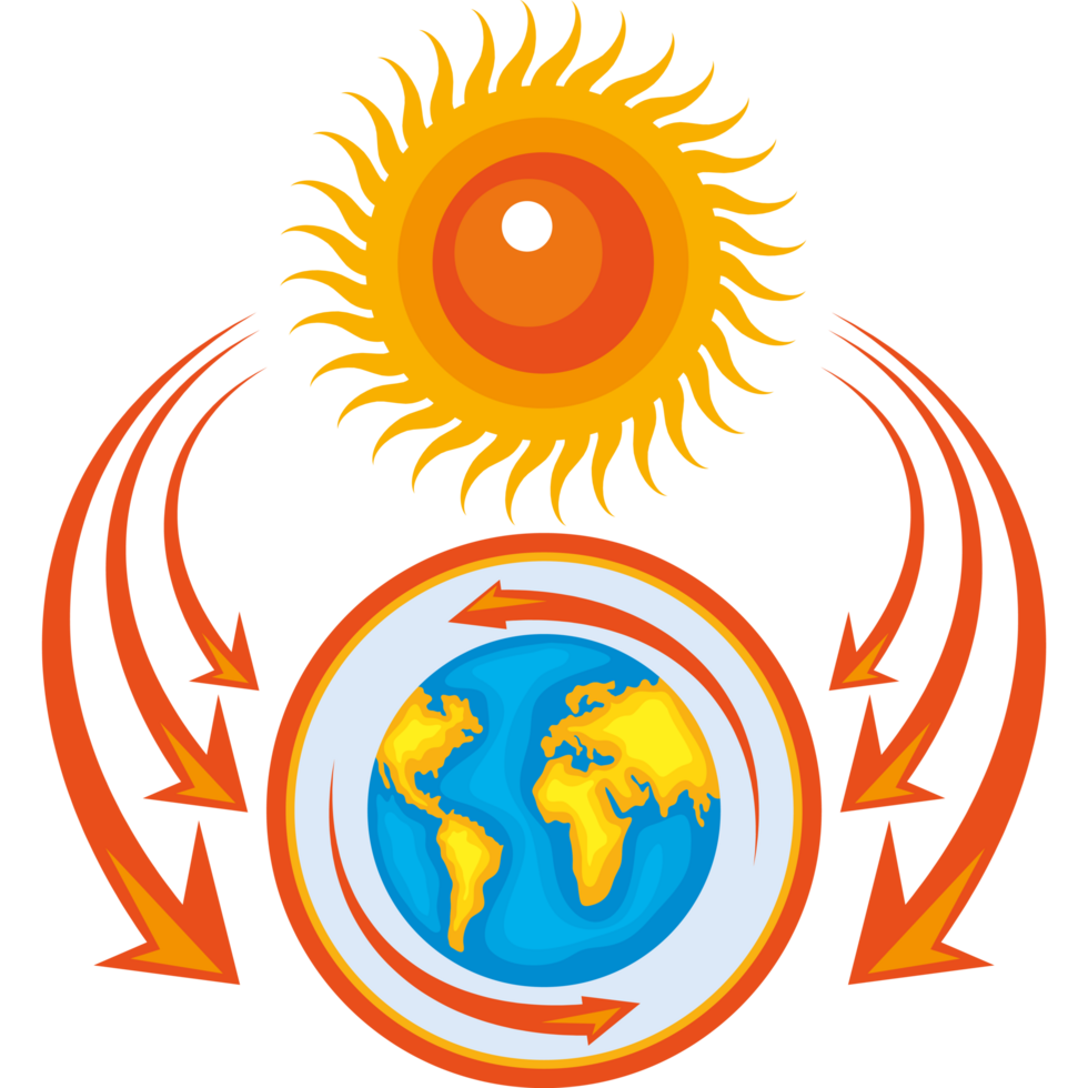 greenhouse effect showing solar radiation png