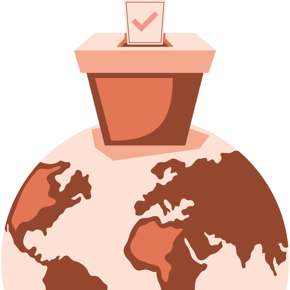 vote box on world map png