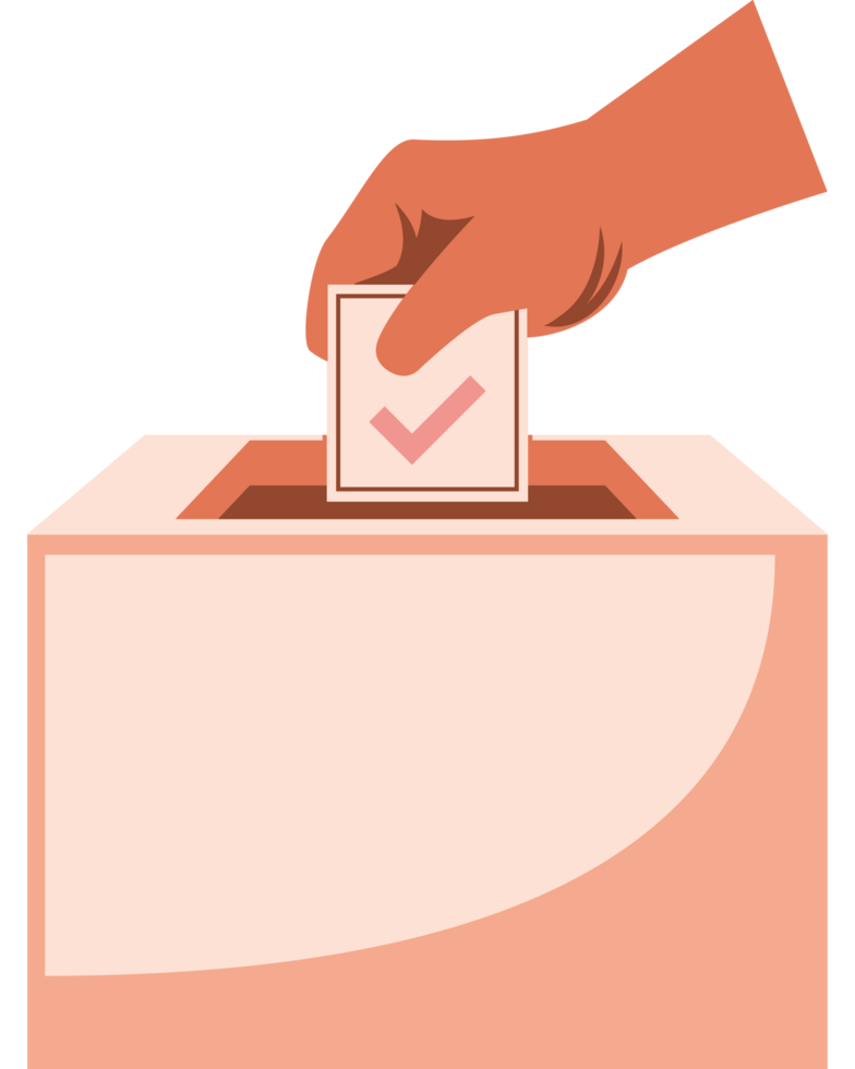 hand putting vote the ballot png