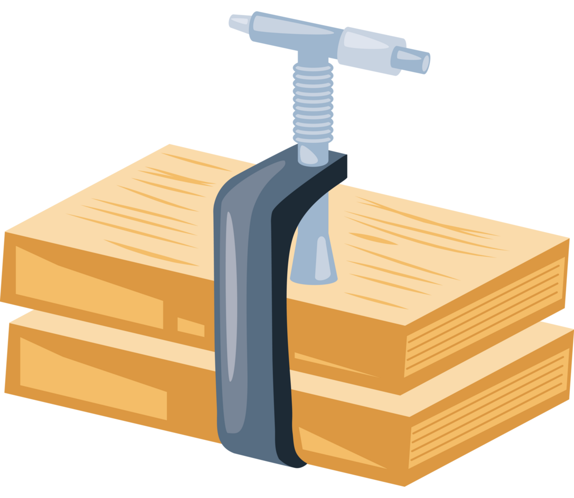 small joinery clamp for gluing planks png