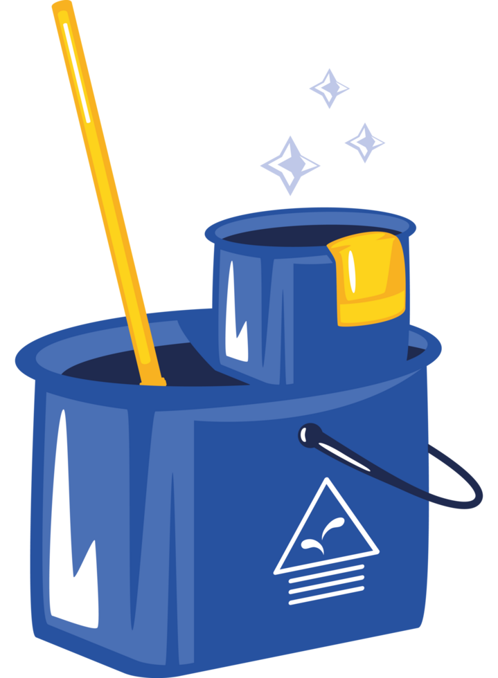 housekeeper bucket and gloves png