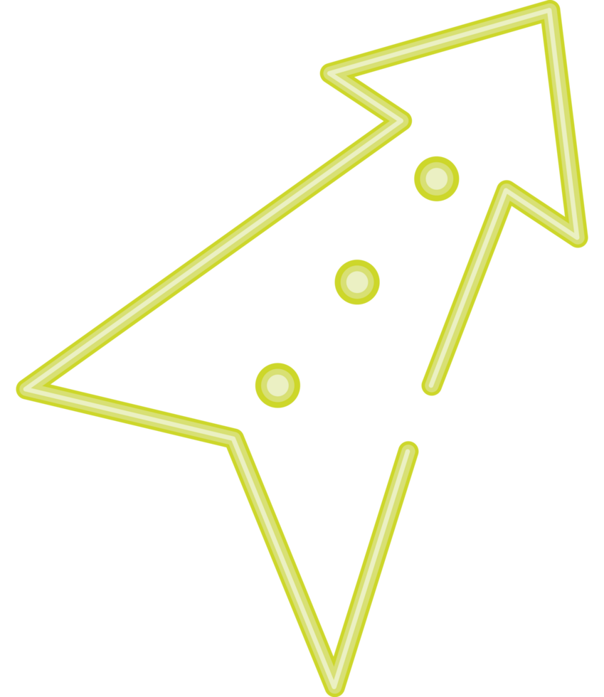 glowing neon arrow light png