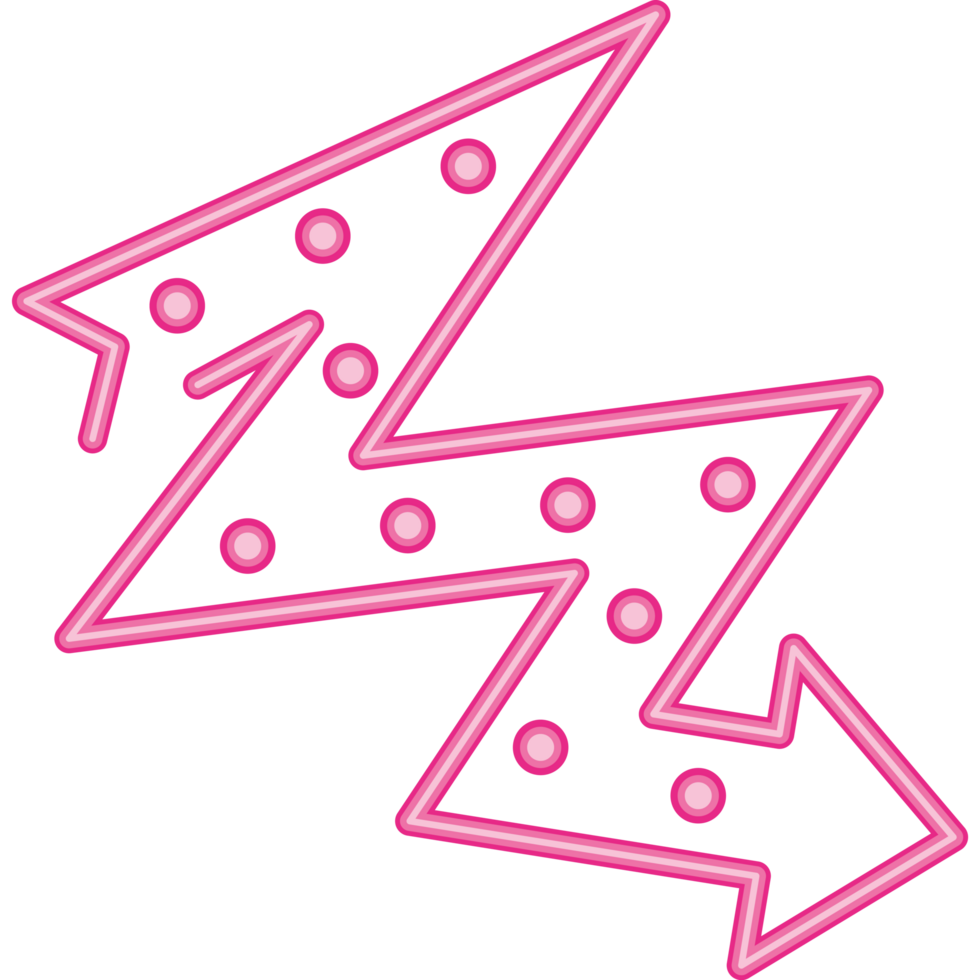 neon arrow pointing to the right design png