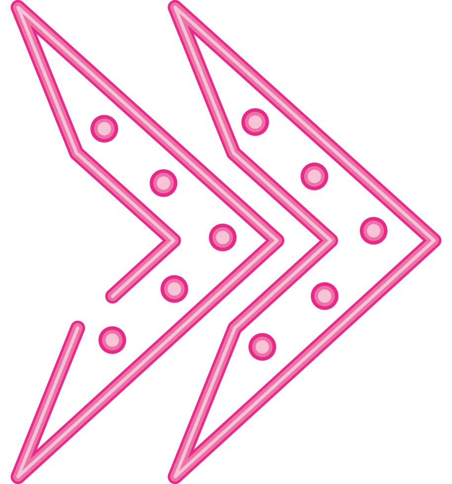 neon light arrow pointing png