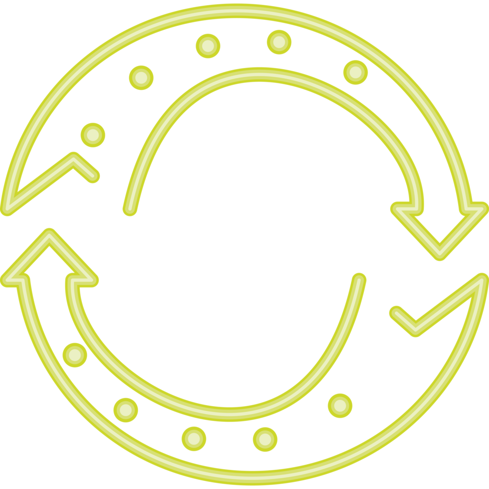 glowing neon refresh arrow png