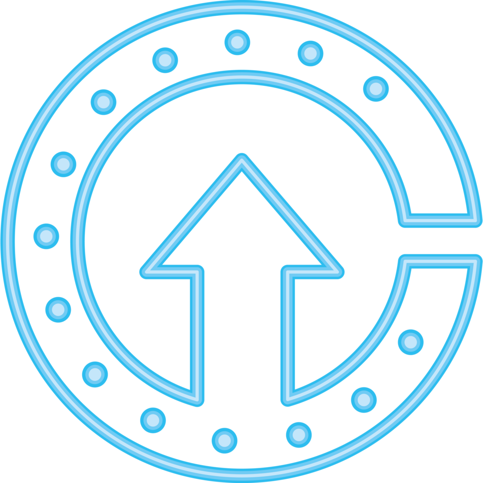 neon arrow badge shape png
