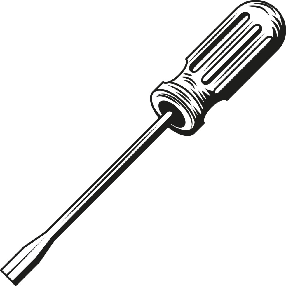 screwdriver mechanic tool sketch style png
