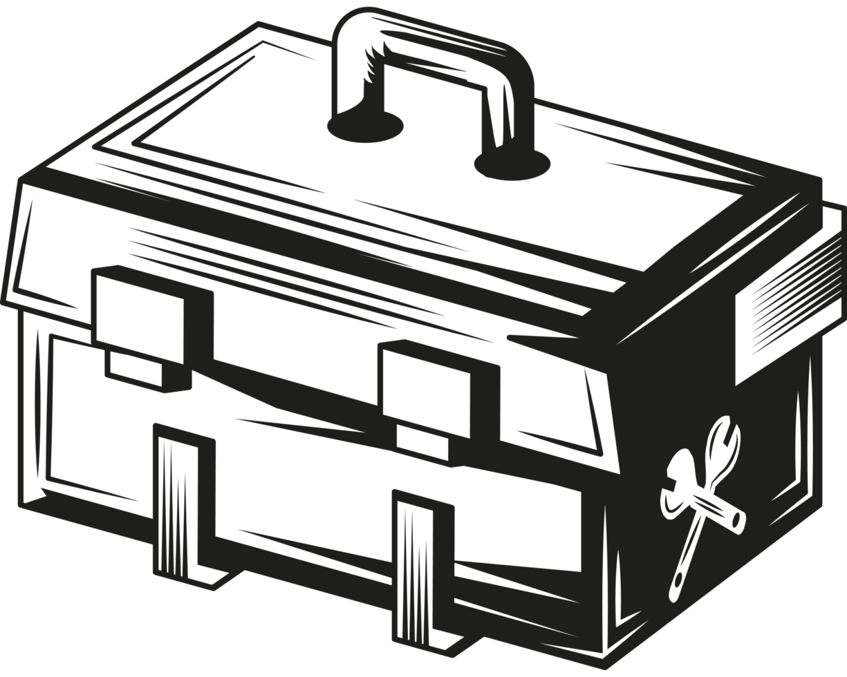 mechanic tools box sketch style png