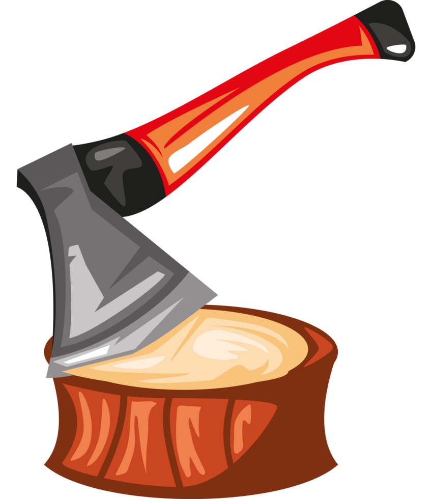 ax and log woodcutter tool industry png