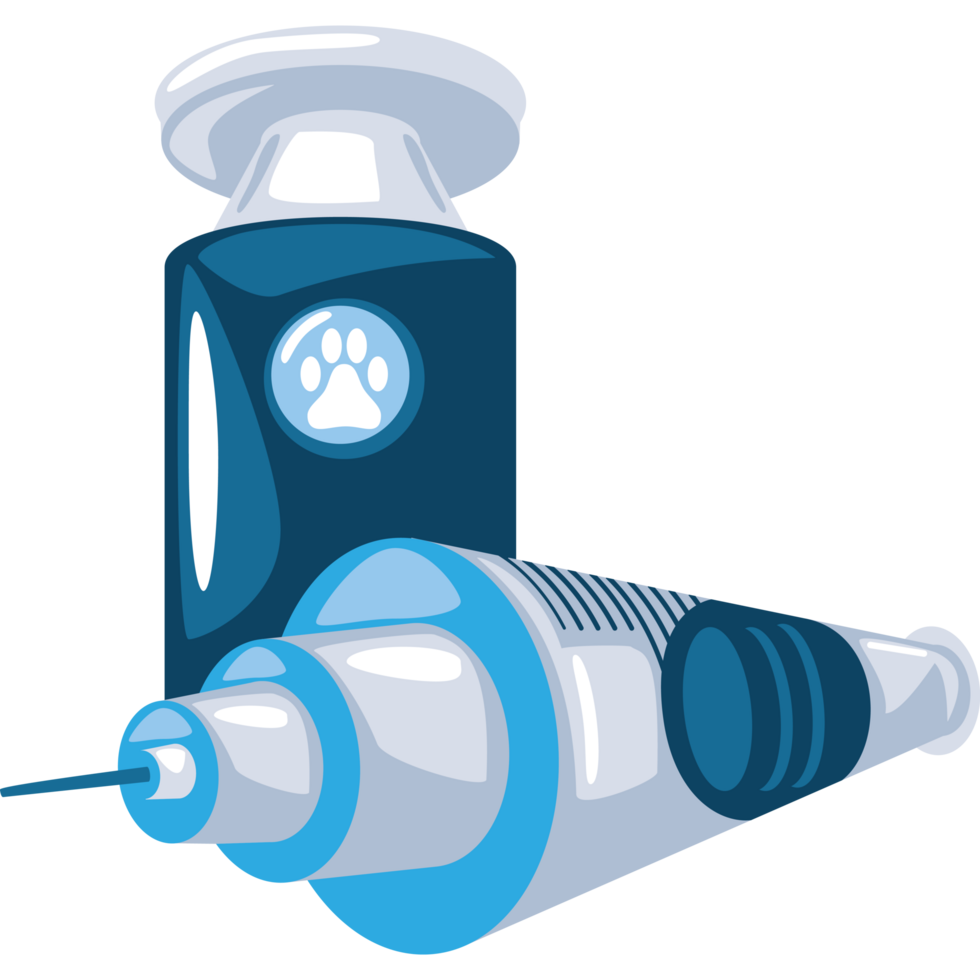 vaccine vial and injection veterinary service tool png