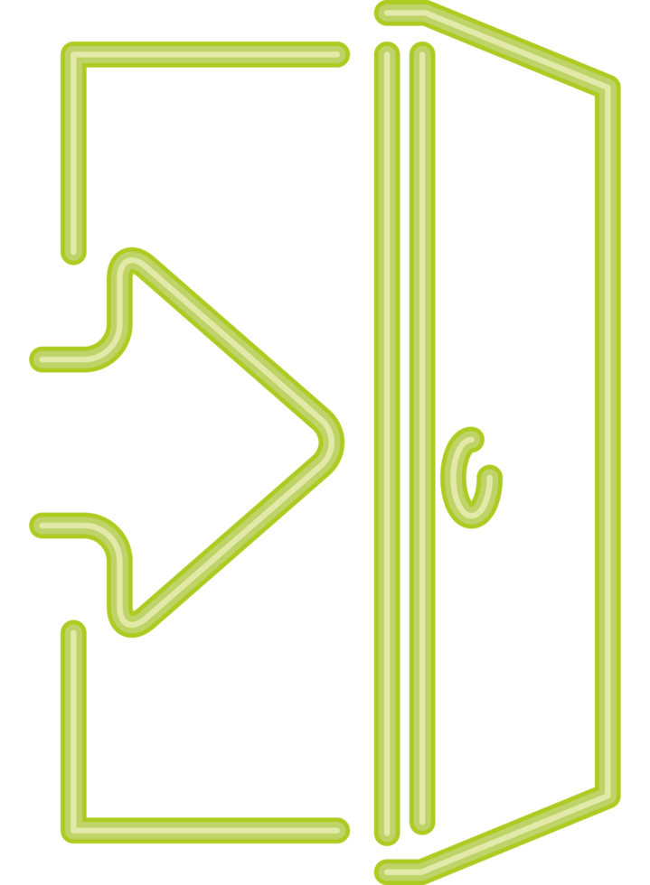 entrance door informative signal neon light png