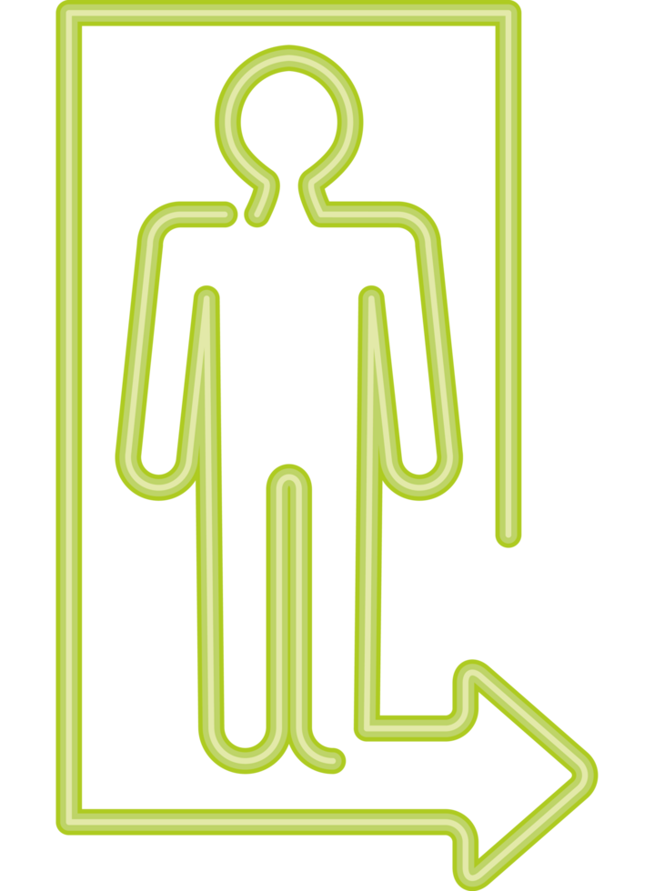 men entrance informative signal neon light png