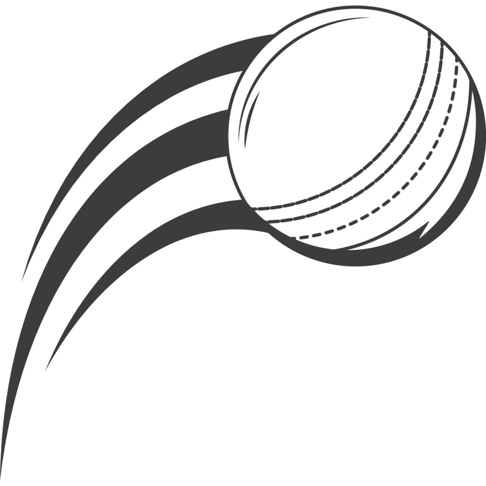 cricket sport ball sketch style png
