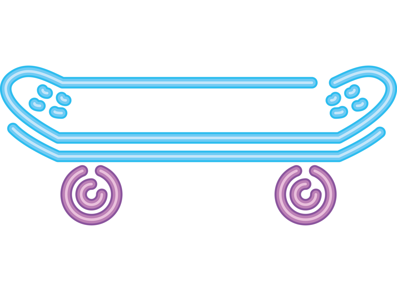 skateboard sport neon lighs icon png