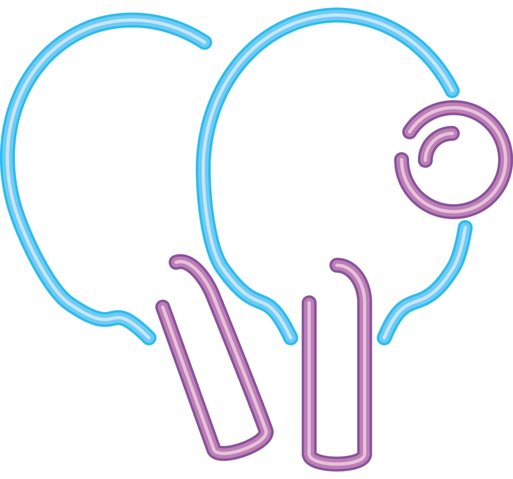 ping pong sport neon lighs icon png