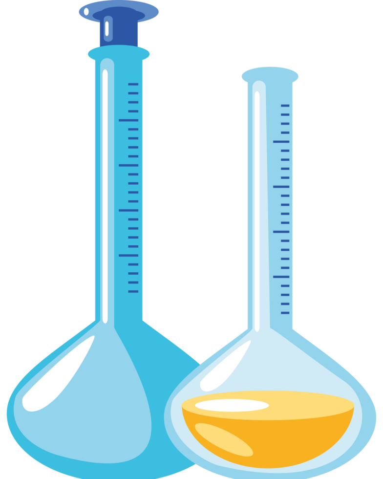 flasks chemical laboratory equipment icon png