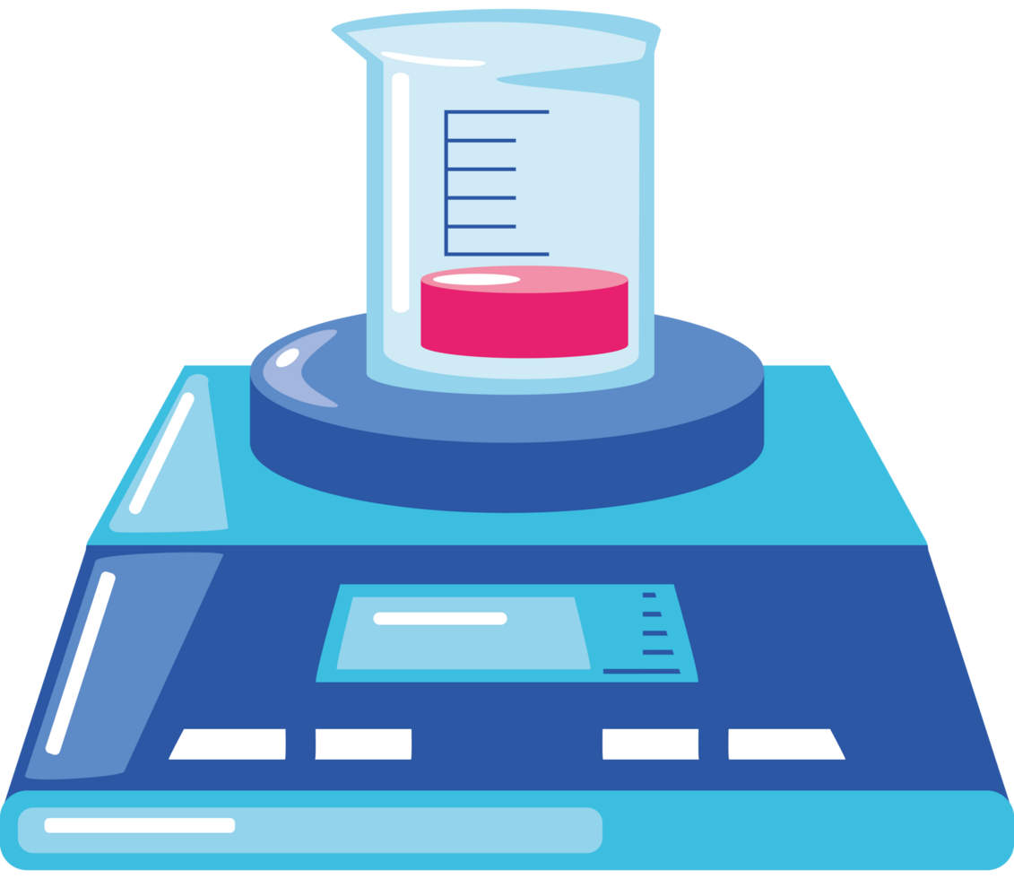 digital balance with cup laboratory equipment png