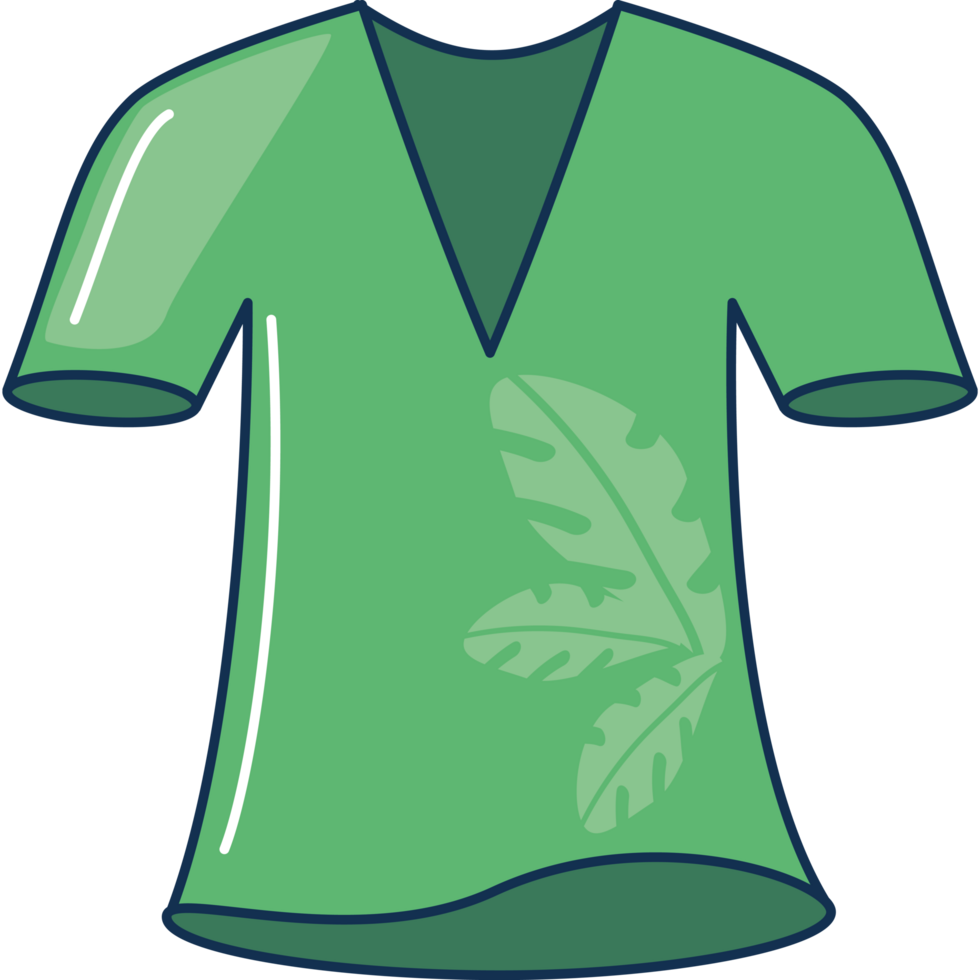 green shirt summer season clothes icon png